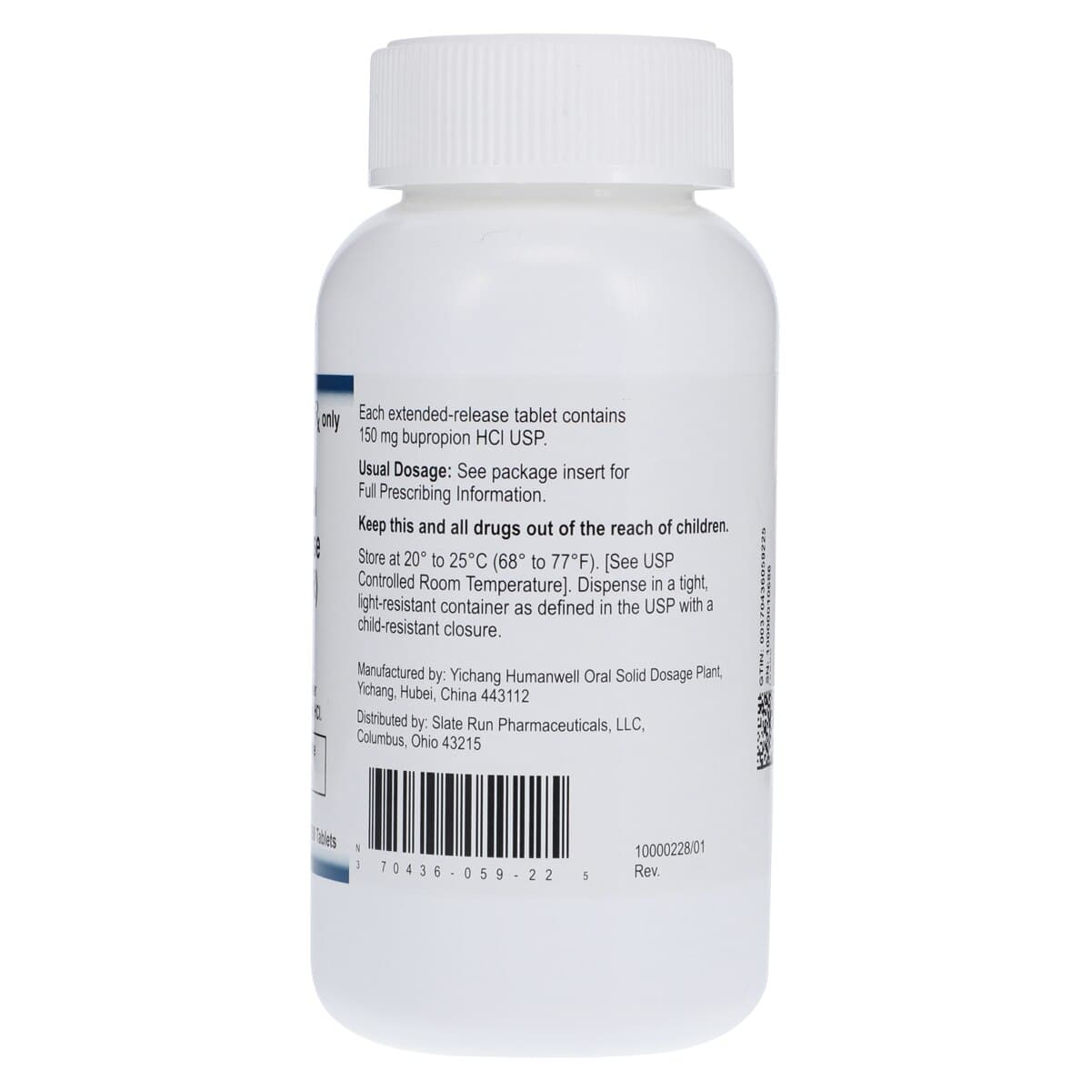 Bupropion HCl SR Extended-Release Tablets, 150 mg, 250/Bottle, Slate Run thumbnail 2