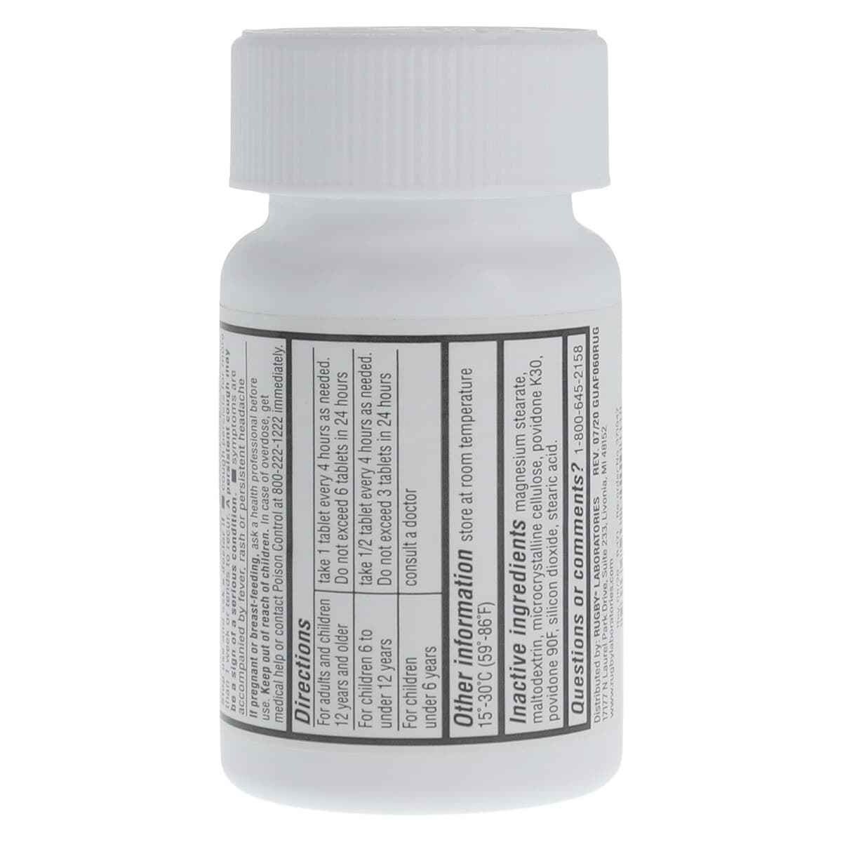 Guaifenesin IR Tablets 400 mg, 60 Count Bottle thumbnail 3
