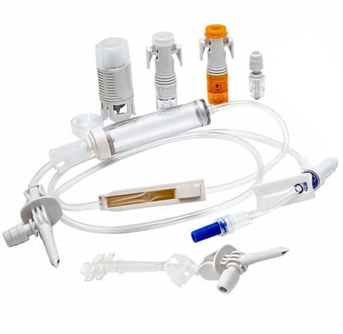 B. Braun IV Administration Set, 10 Drops/mL, with 2 Safeday Injection Sites, 50/Box - IV Set 10DR W/2 Safeday - Image 1
