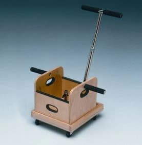 Bailey Manufacturing Weighted Mobile Cart with T-Handle, Natural Oak, 01KT0J08ZYR16F230G9CA1EPMX - Cart Weighted w/T-Handle - Image 1