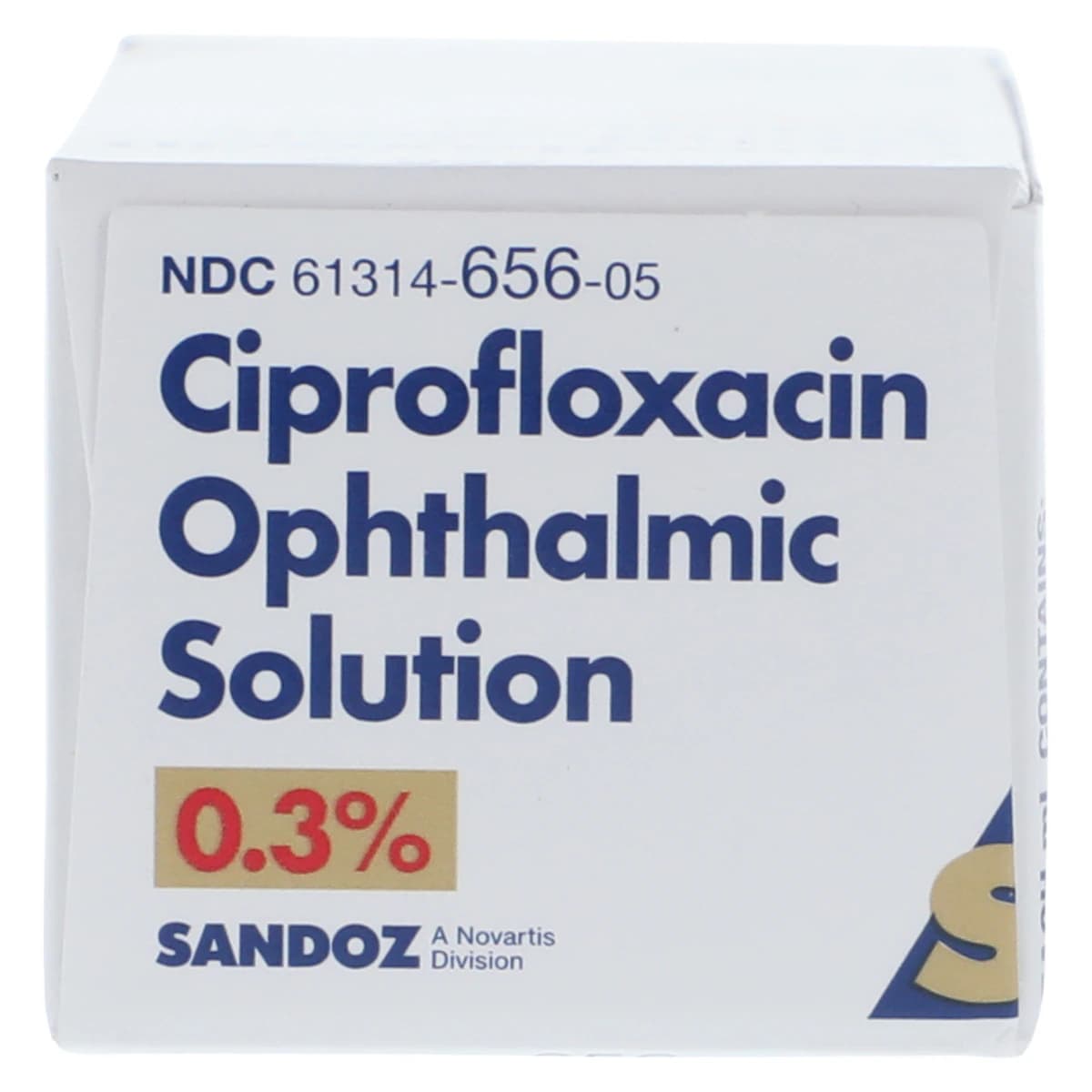 Ciprofloxacin HCl Ophthalmic Solution 0.30%, 5mL Bottle, Sandoz thumbnail 2