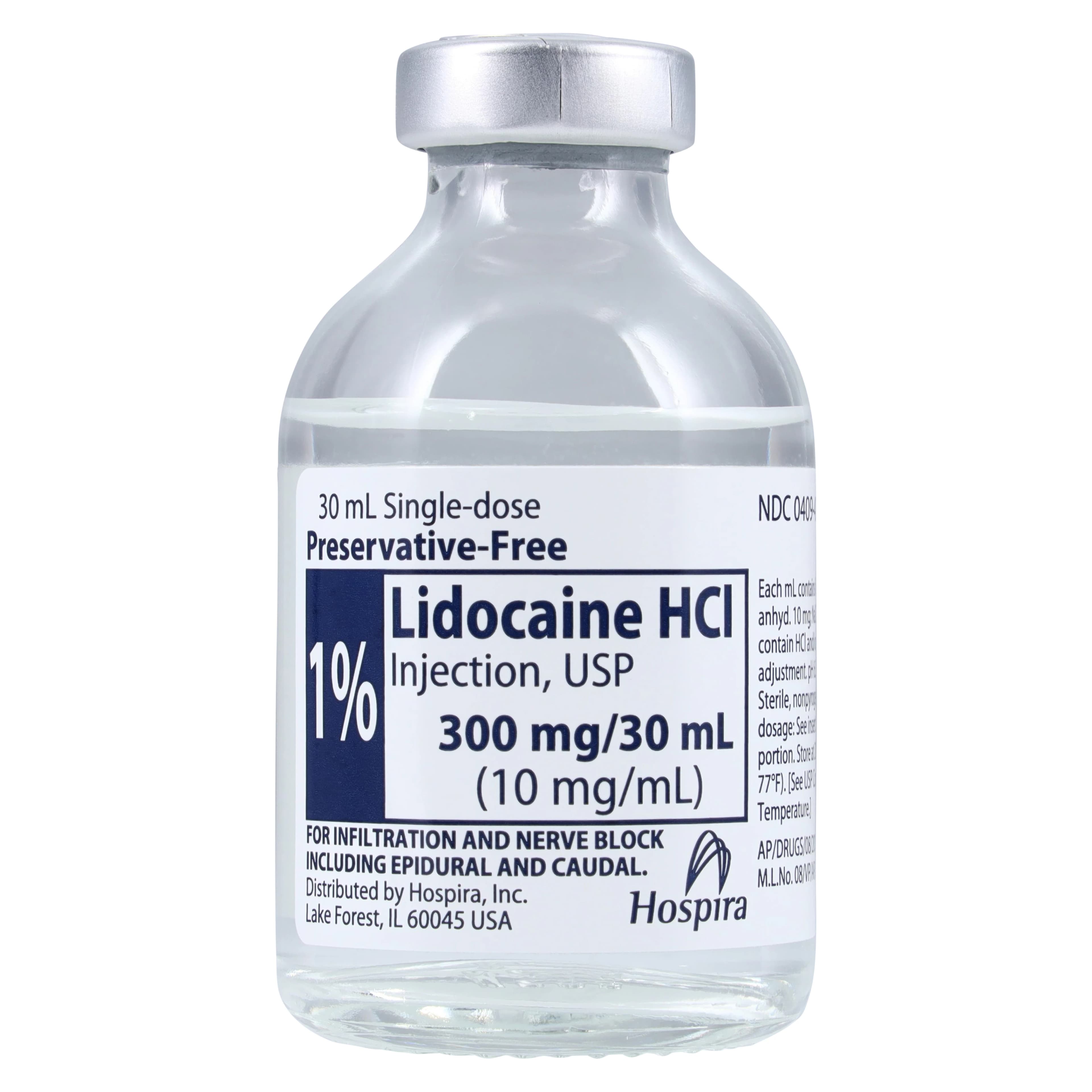 Lidocaine HCl Injection 1% Preservative Free SDV 30mL (25/Package) thumbnail 3