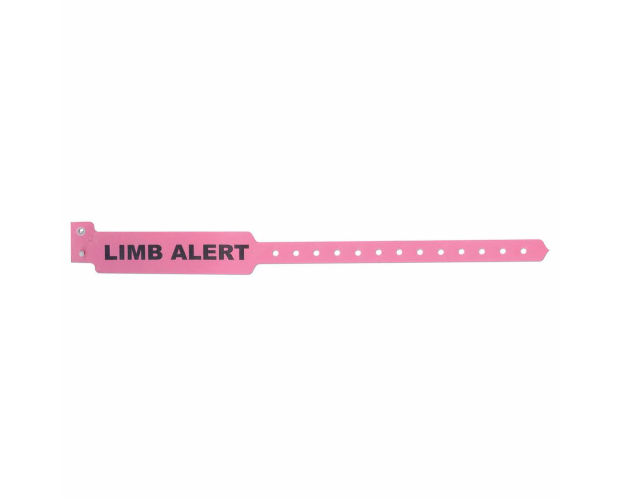 Sentry SuperBand Alert Wristband, Polyester, Permanent Snap, Pre-Printed 'Limb Alert', Adult, Pink, 11-1/2", Disposable, 500/Box - Wristband Limb Alert Pre-Print - Image 1