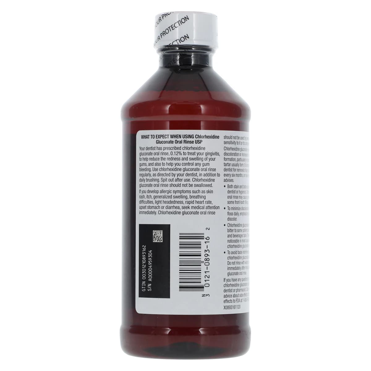 Chlorhexidine Gluconate Oral Rinse, 0.12%, Peppermint, 480 mL/Bottle thumbnail 3