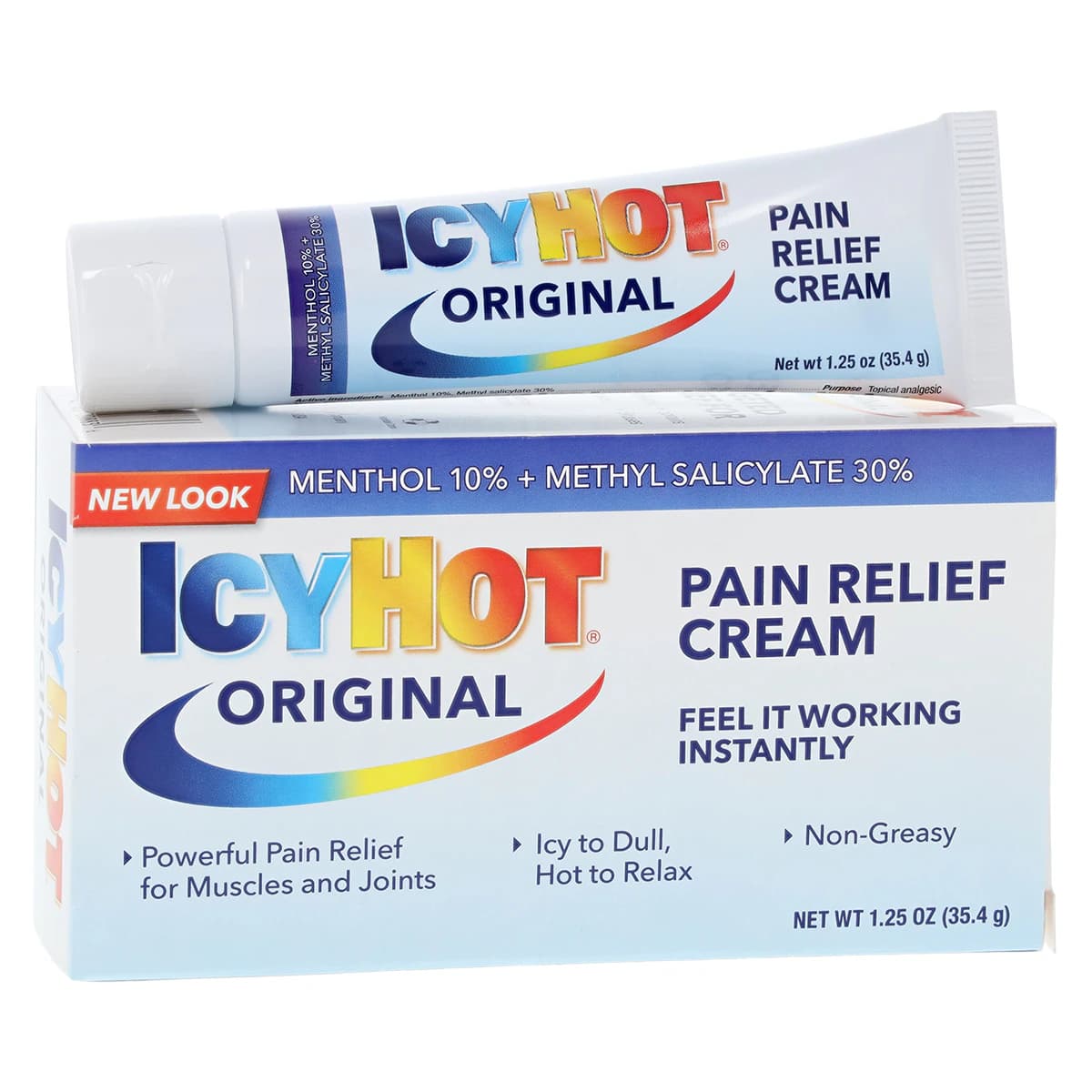 Icy Hot Original Pain Relief Cream, Maximum Strength, 10% Menthol / 30% Methyl Salicylate, 1.25 oz Tube thumbnail 2