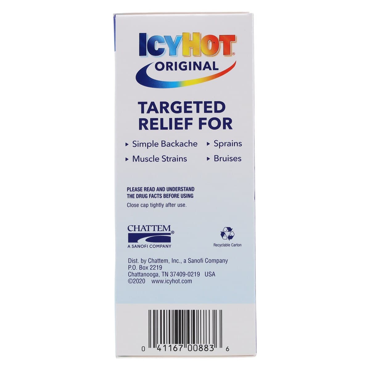 Icy Hot Original Pain Relief Cream, Maximum Strength, 10% Menthol / 30% Methyl Salicylate, 1.25 oz Tube thumbnail 7