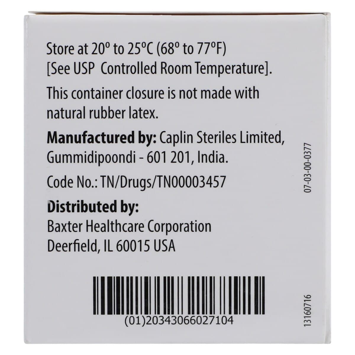 Ropivacaine HCl Injection 1% (10 mg/mL), Preservative-Free, Single-Dose Vial, 20 mL, 10/Package thumbnail 6