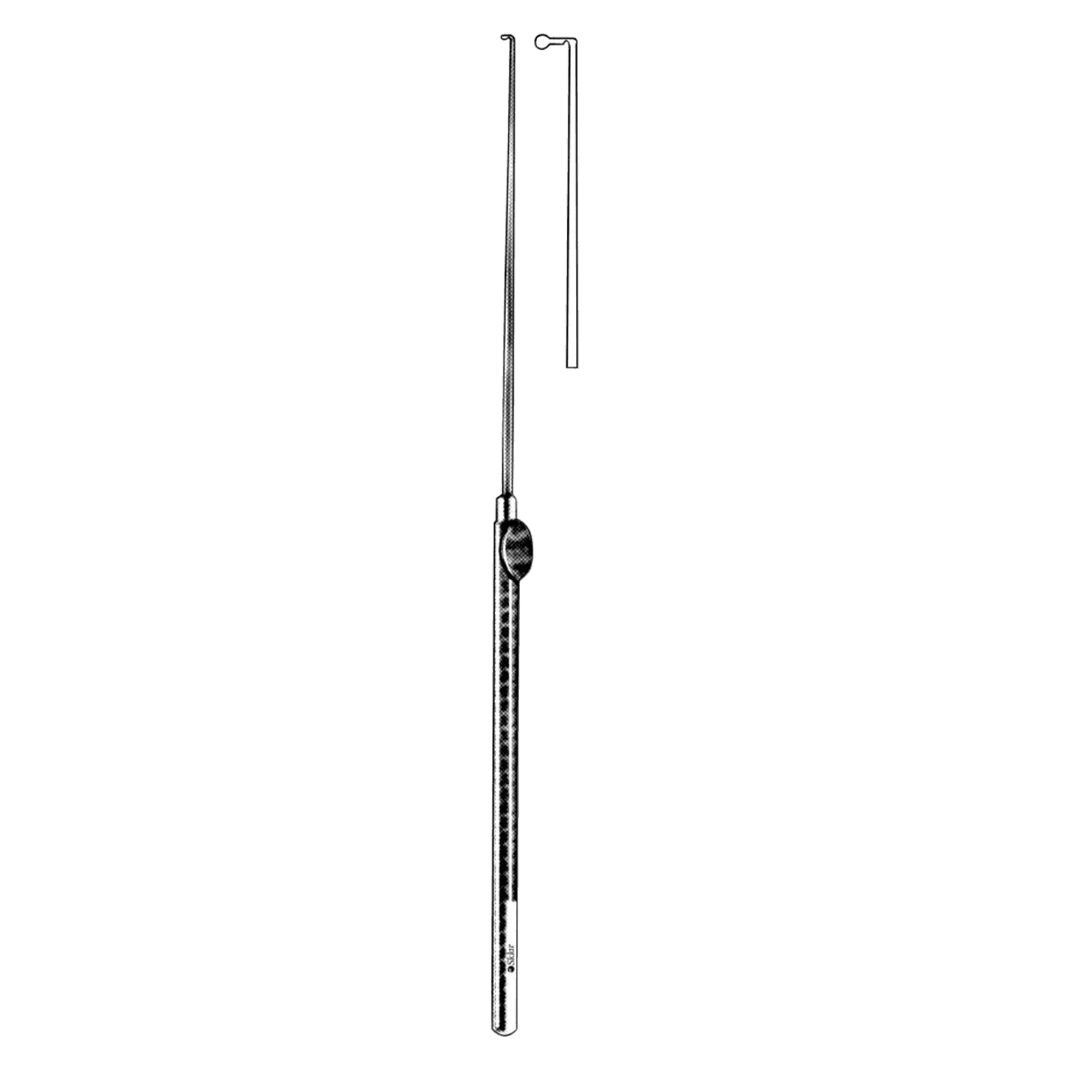 Krayenbuehl Nerve Hook, 7-1/4" (18.4 cm), Stainless Steel, Non-Sterile, Reusable - Hook Nerve Krayenbuehl 7.25" - Image 1