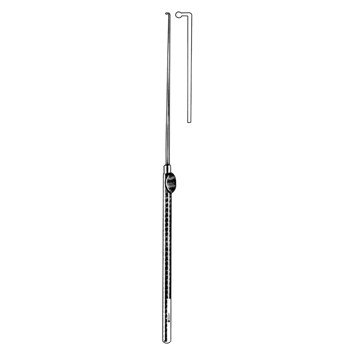 Krayenbuehl Nerve Hook, 7-1/4" (18.4 cm), Stainless Steel, Non-Sterile, Reusable - Hook Nerve Krayenbuehl 7.25" - Image 1