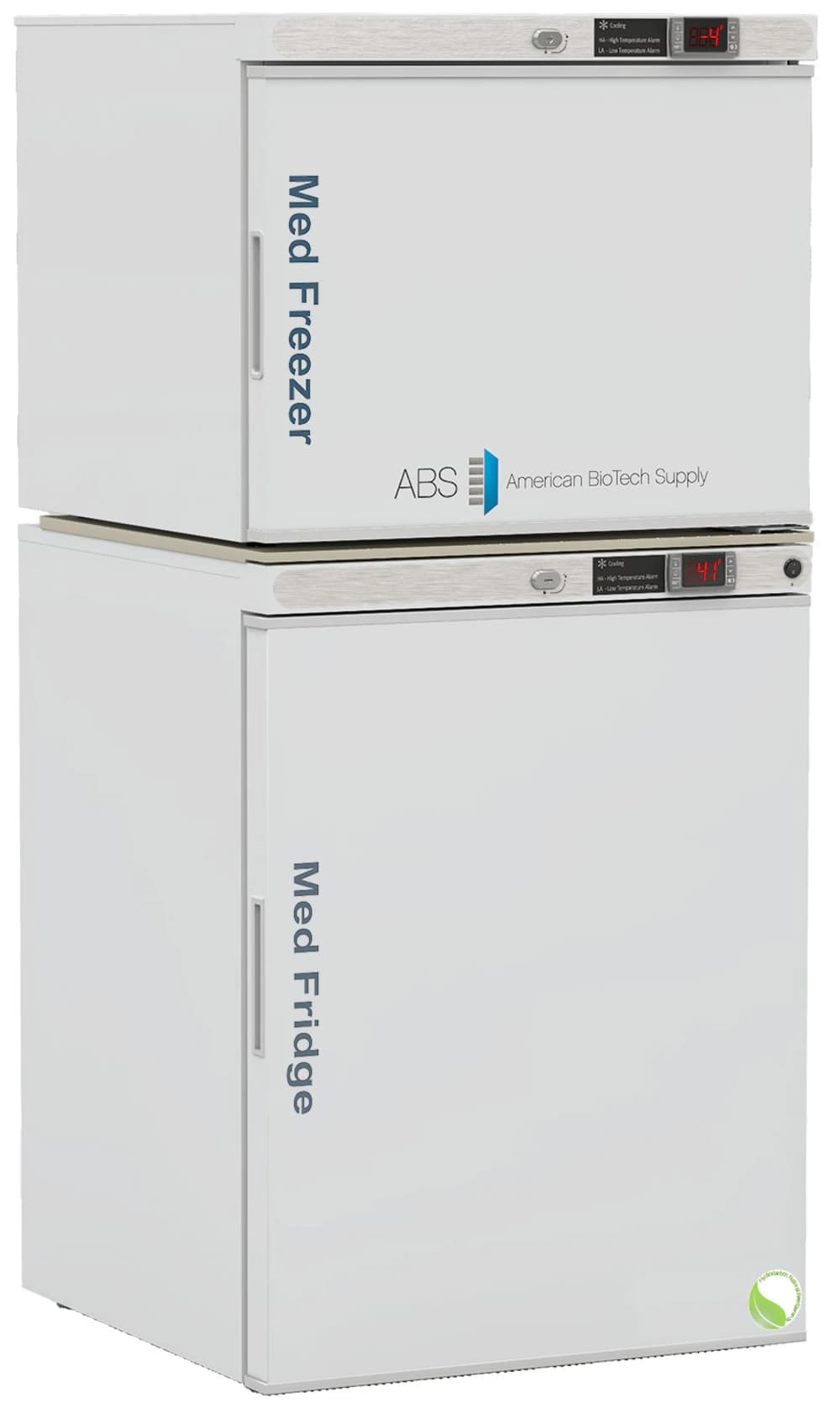 American Biotech Supply Combination Refrigerator/Freezer, 5.2 Cu Ft Refrigerator / 1.7 Cu Ft Freezer, 2 Solid Doors, Right Hinge, +2 to 8C / -15 to -25C - Fridge/Frz Pharma - Image 1
