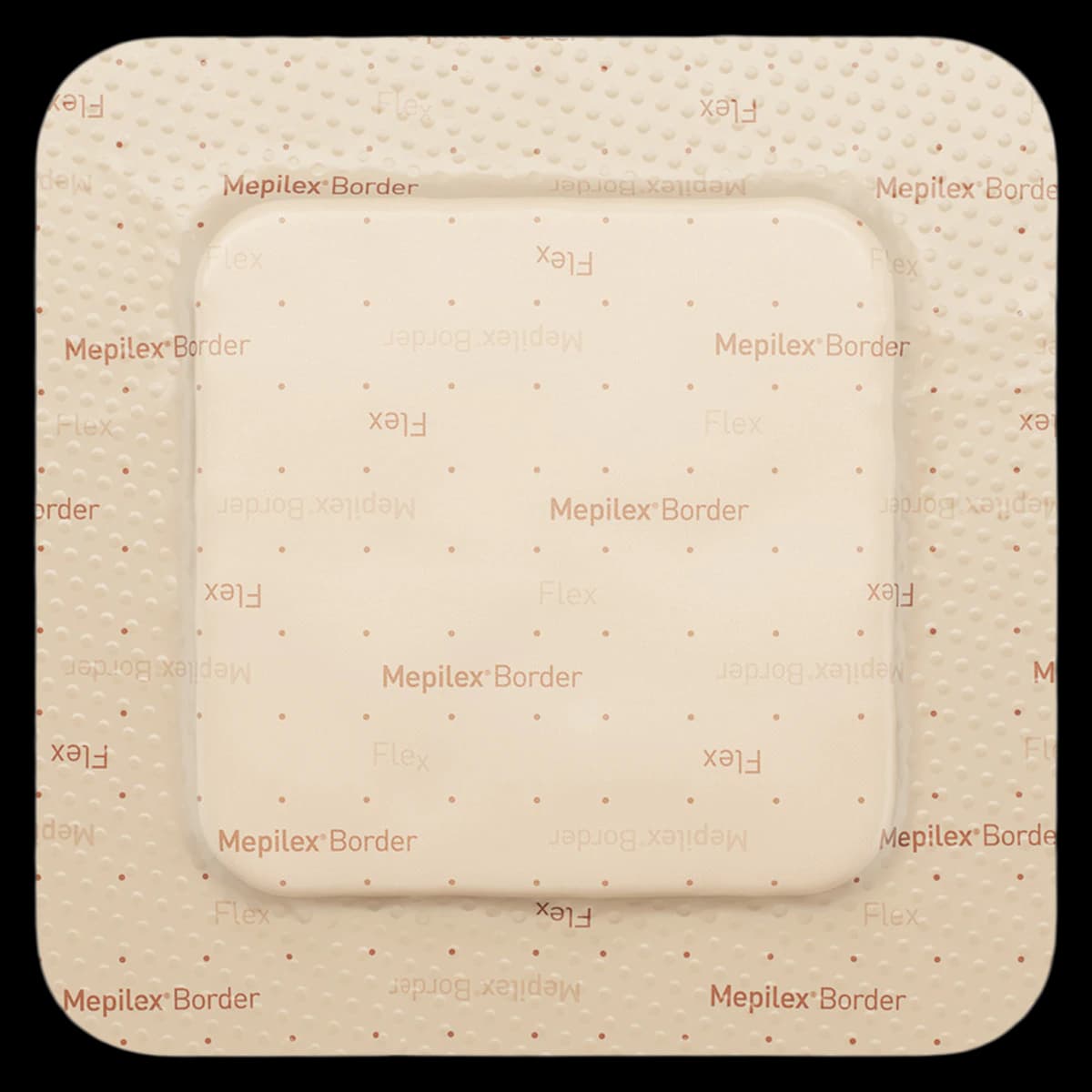 Mepilex Border Flex Foam Wound Dressing, 4x4", 5-Layer, Sterile, Square, Soft Adhesive, Tan, Absorbent - Dressing Foam Border 5-Layer - Image 1