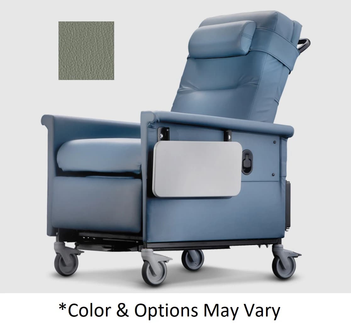 Champion Transport Recliner, All-Steel Powder-Coated Frame, 500 lb Capacity, Gray - Recliner Transport Brtrc Gray - Image 1