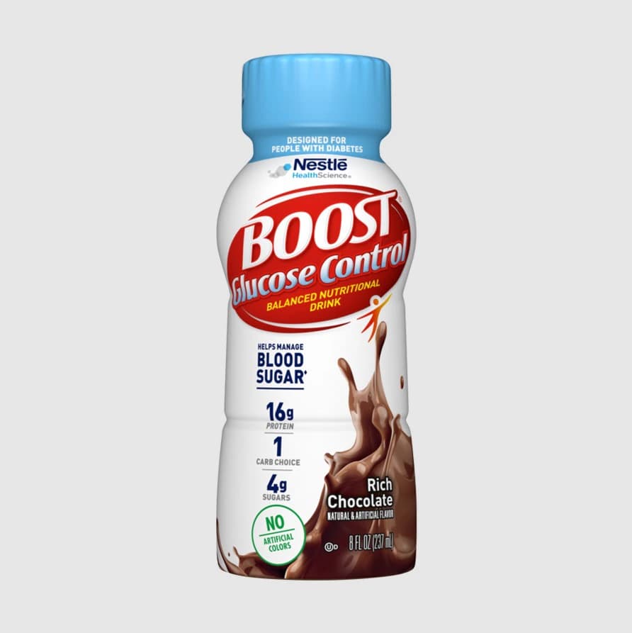 Boost Glucose Control Nutritional Shake, Rich Chocolate, 8 oz Bottle, 24/Case - Boost Glucose Cntrl Chocolate - Image 1
