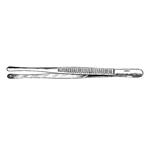 Jarit Russian Tissue Forceps, Straight, 7-3/4", Stainless Steel, Matte Finish - Forceps Tissue Russian Matte - Image 1