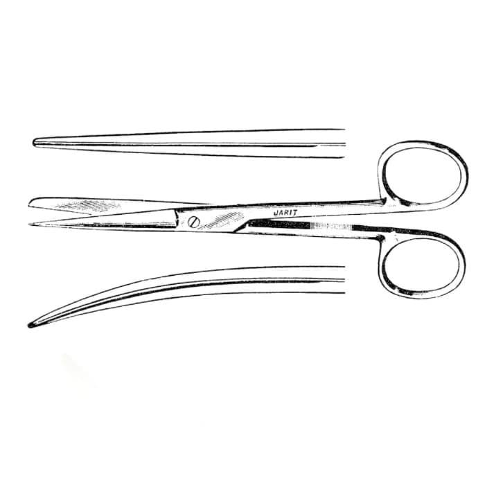 Jarit Operating Scissors, Curved, 5-5/8" (14.3 cm), Stainless Steel, Reusable - Scissor Operating 5-5/8" Curv - Image 1