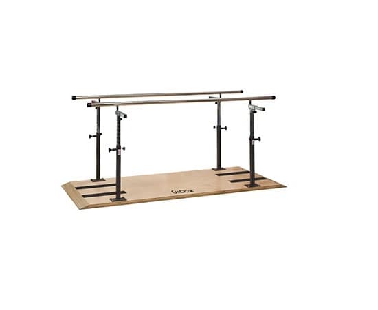 CanDo Platform Parallel Bars, 7 ft, Stainless Steel/Wood Base - Platform Parallel Bars CanDo - Image 1