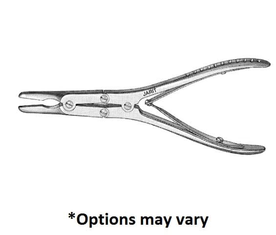 Jarit Ruskin Orthopedic Rongeur, 6" Curved, 2mm, Stainless Steel, Reusable - Rongeur Ruskin 6" Crv 2mm - Image 1