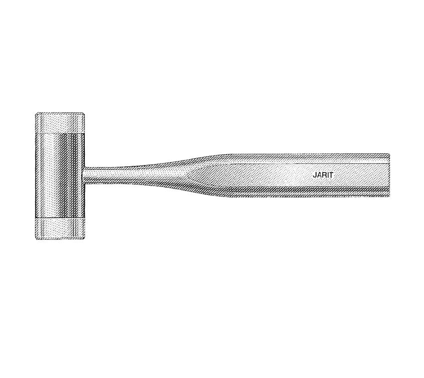 Jarit Orthopedic Mallet, 7-1/4" Stainless Steel/Aluminum Handle, with 2 POM Caps, Non-Sterile, Reusable - Mallet 7.25" w/2 POM Caps - Image 1