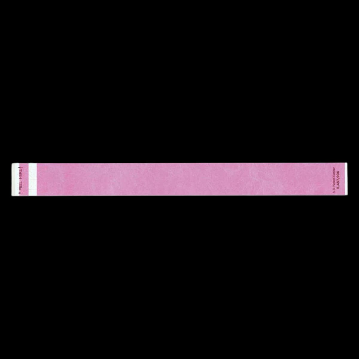 Precision Dynamics Short Stay Write-On Tyvek Wristband, Adhesive, Adult, Pink, 10-1/2", 1000/Box - Wrist Band Pat ID WrtOn Tyvek - Image 1