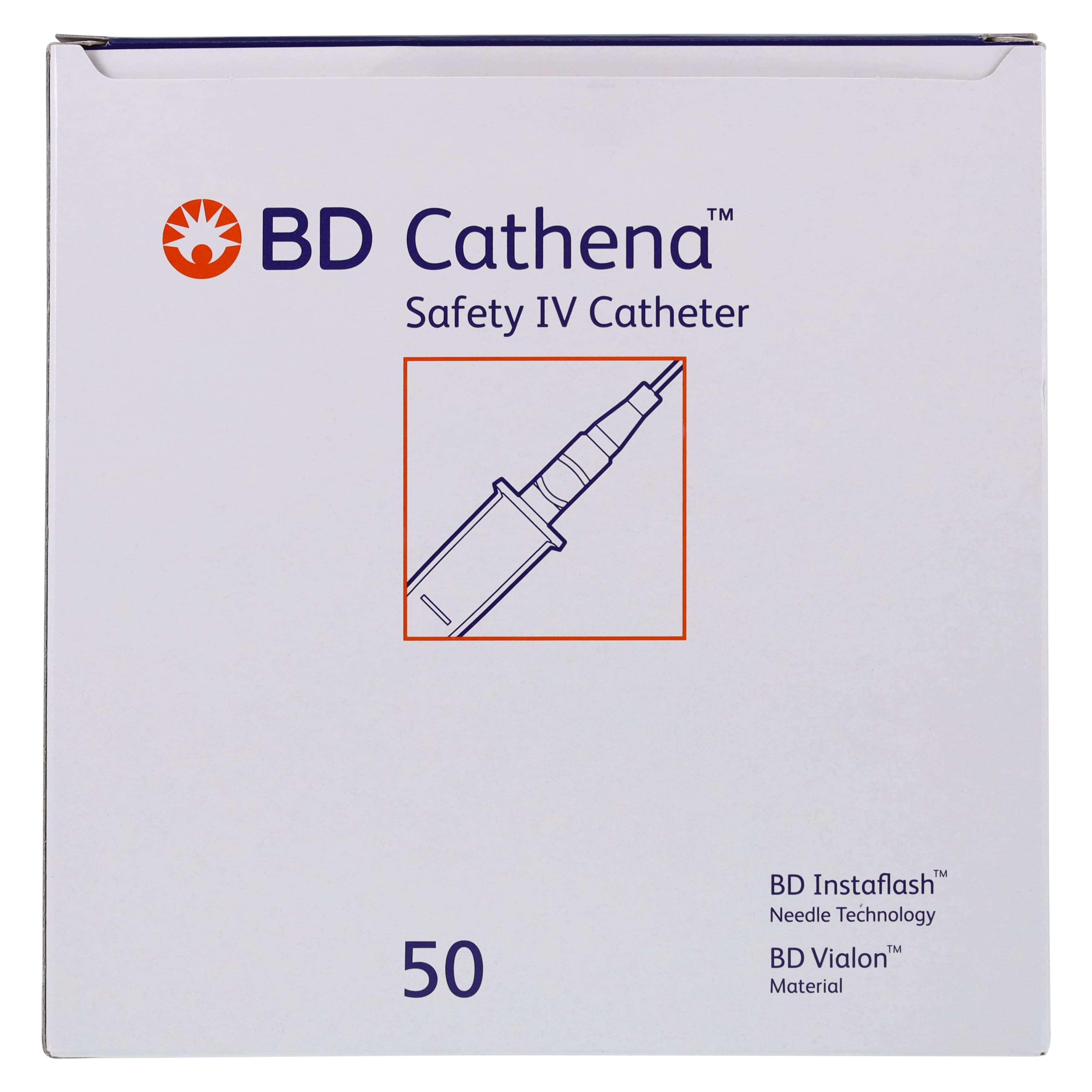 BD Cathena Safety IV Catheter, 24 Gauge, 0.75" (19 mm), Yellow, Shielded, 50/Box thumbnail 4