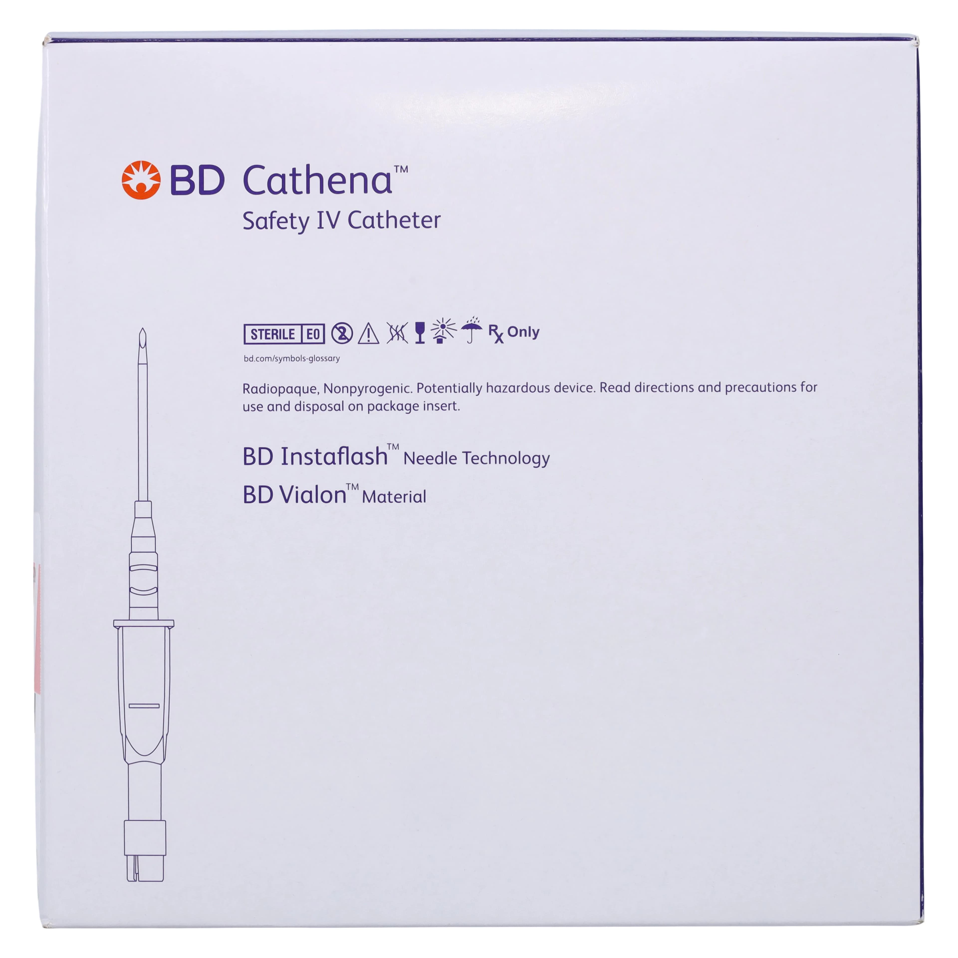 BD Cathena Safety IV Catheter, 20 Gauge, 1 Inch, Pink, Shielded, 50/Box thumbnail 5