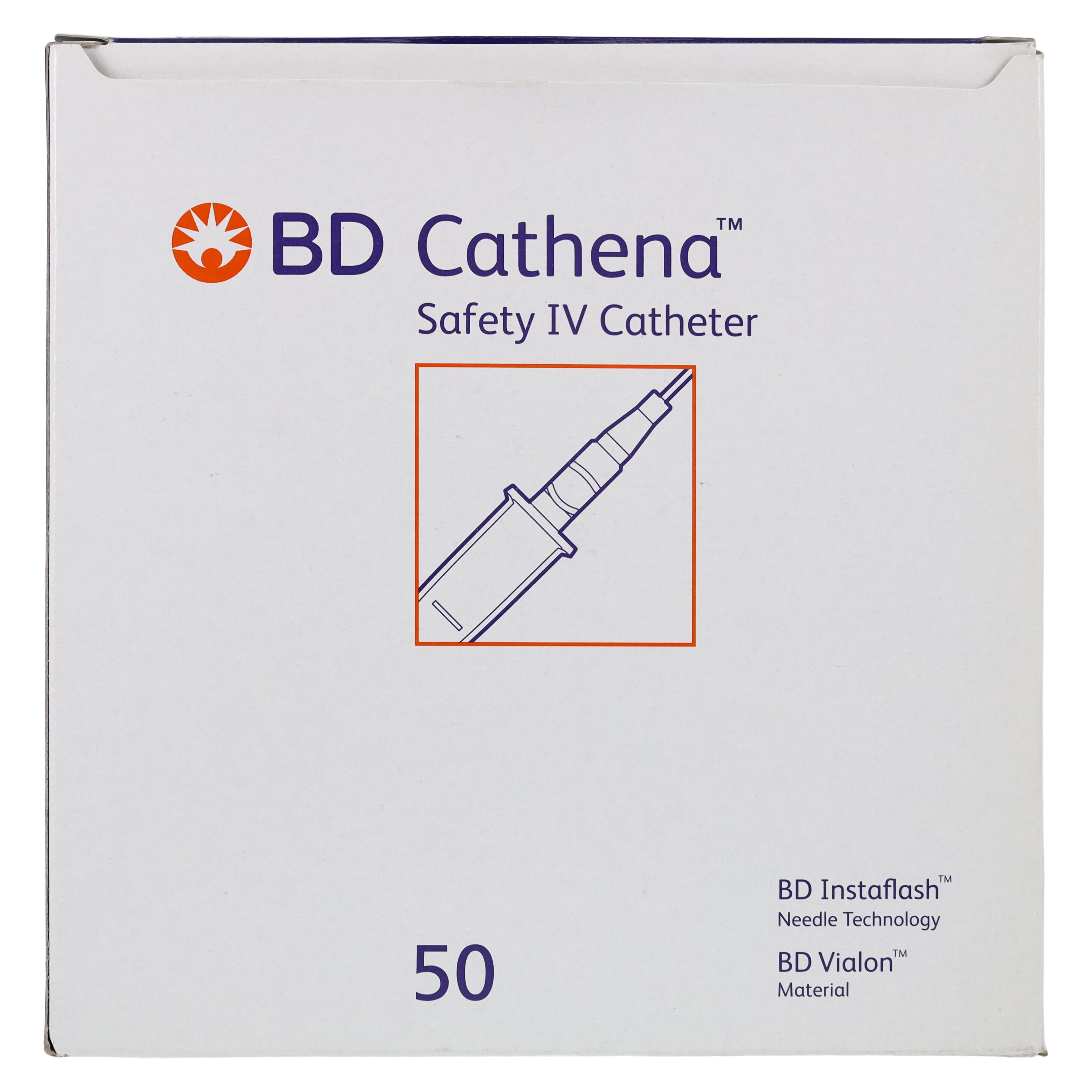 BD Cathena Safety IV Catheter, 16 Gauge, 1.25", Gray, Shielded, 50/Box thumbnail 4