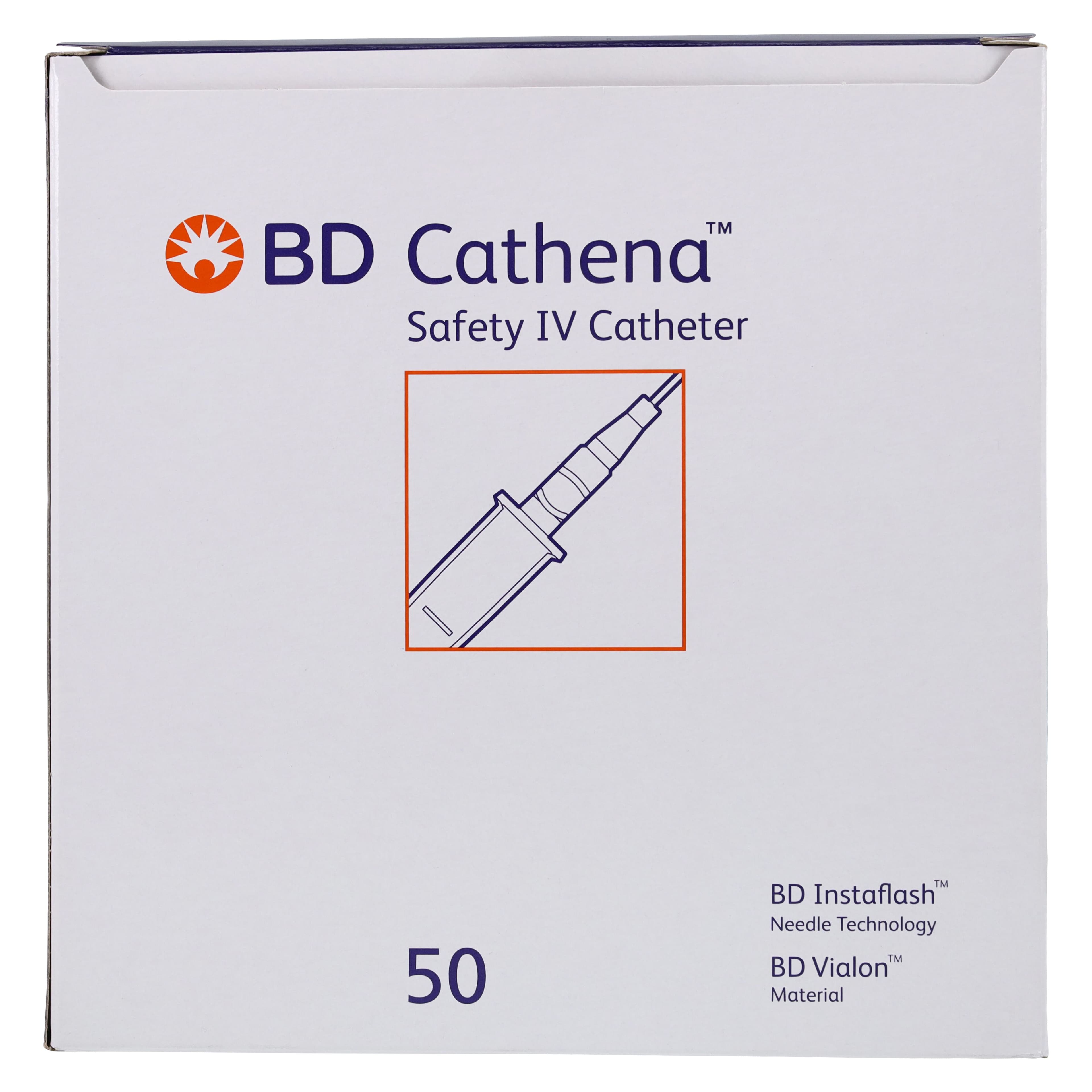 BD Cathena Safety IV Catheter, 16 Gauge, 1.25", Gray, Shielded, 50/Box thumbnail 4