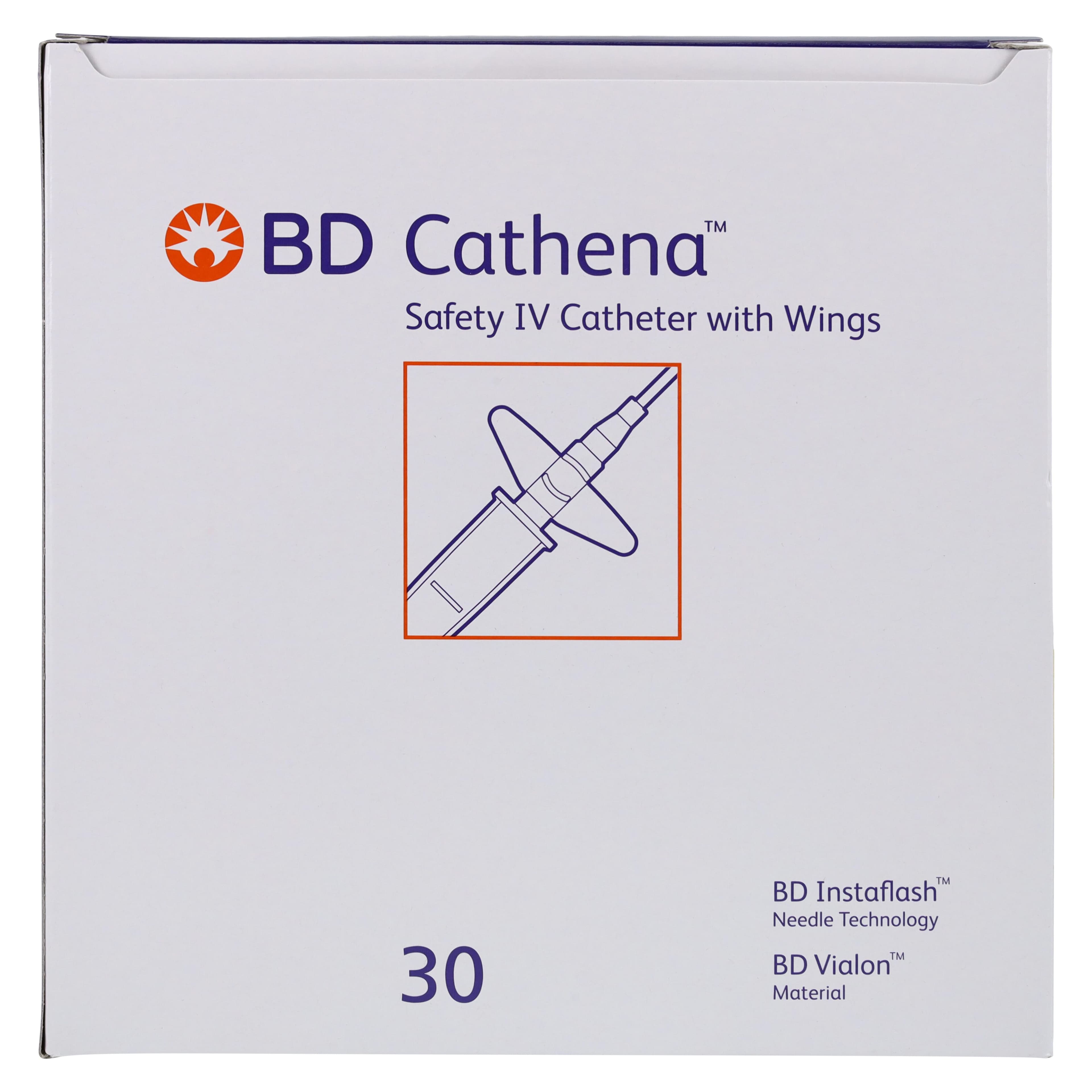 BD Cathena Safety IV Catheter with Wings, 18 Gauge, 1.25", Green, 30/Box thumbnail 4