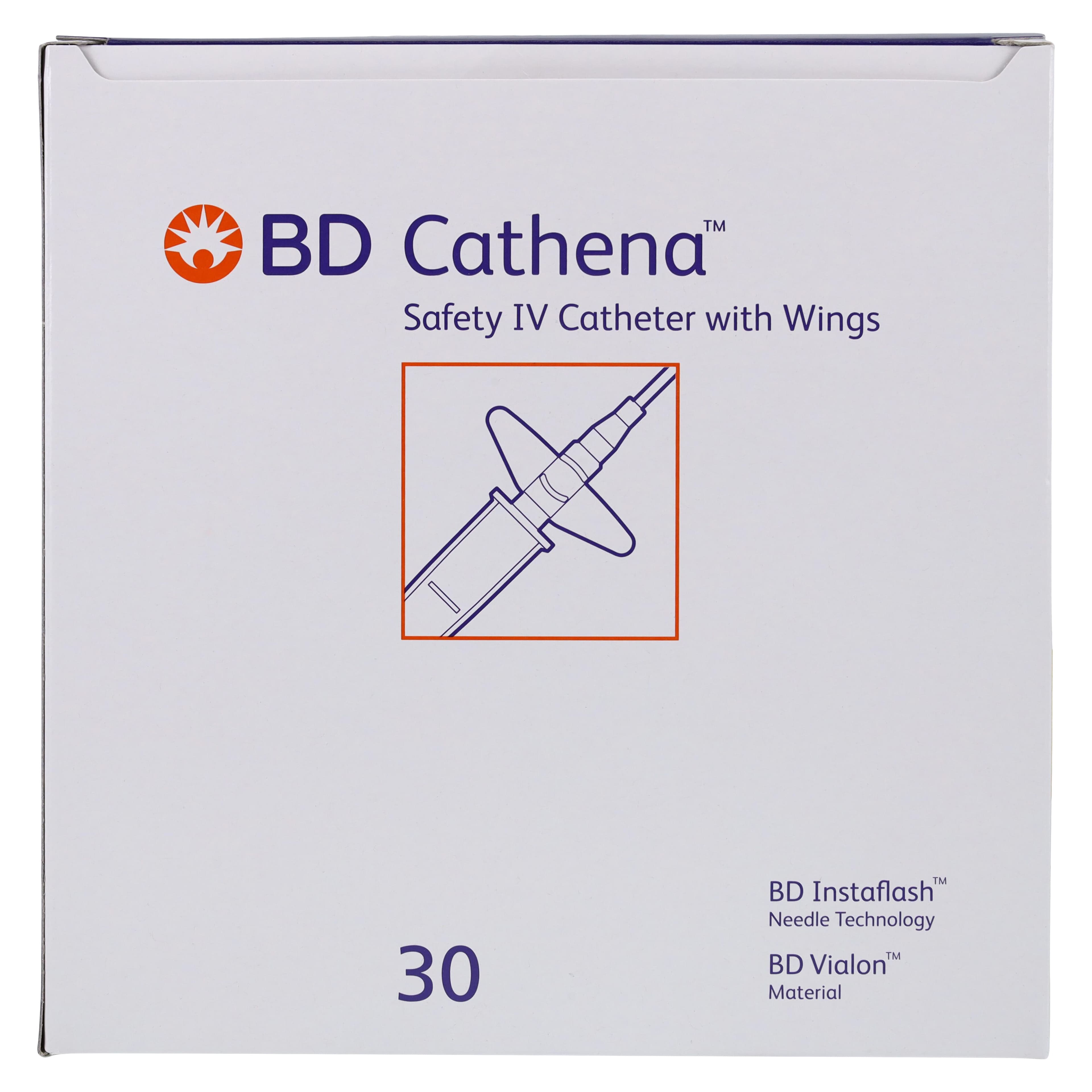 BD Cathena Safety IV Catheter with Wings, 24 Gauge, 0.75" (19 mm), Yellow, 30/Box thumbnail 4
