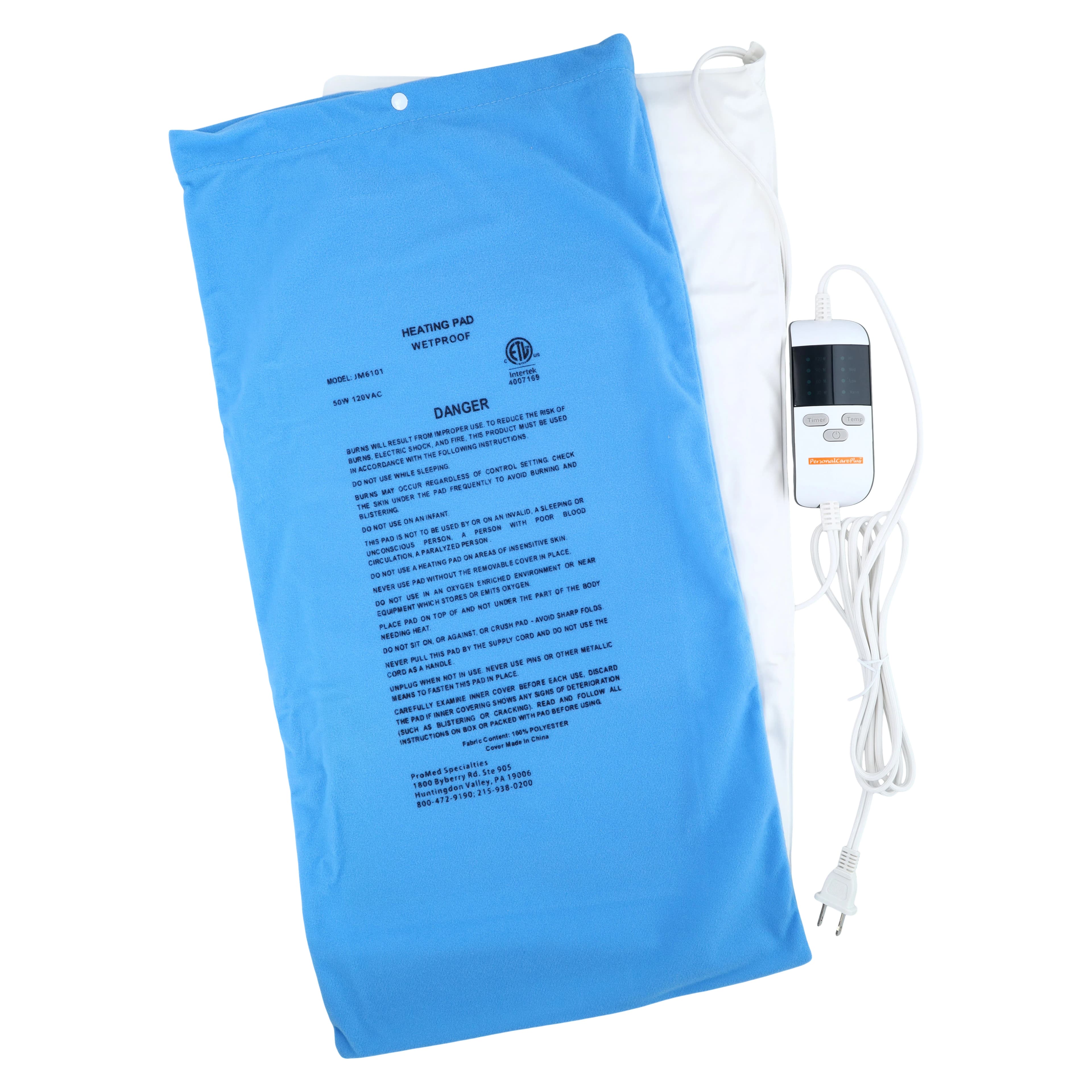 ProMed Specialties King Size Moist/Dry Heating Pad, 12" x 24" - Pad Moist/Dry Heat Elctrc King - Image 1