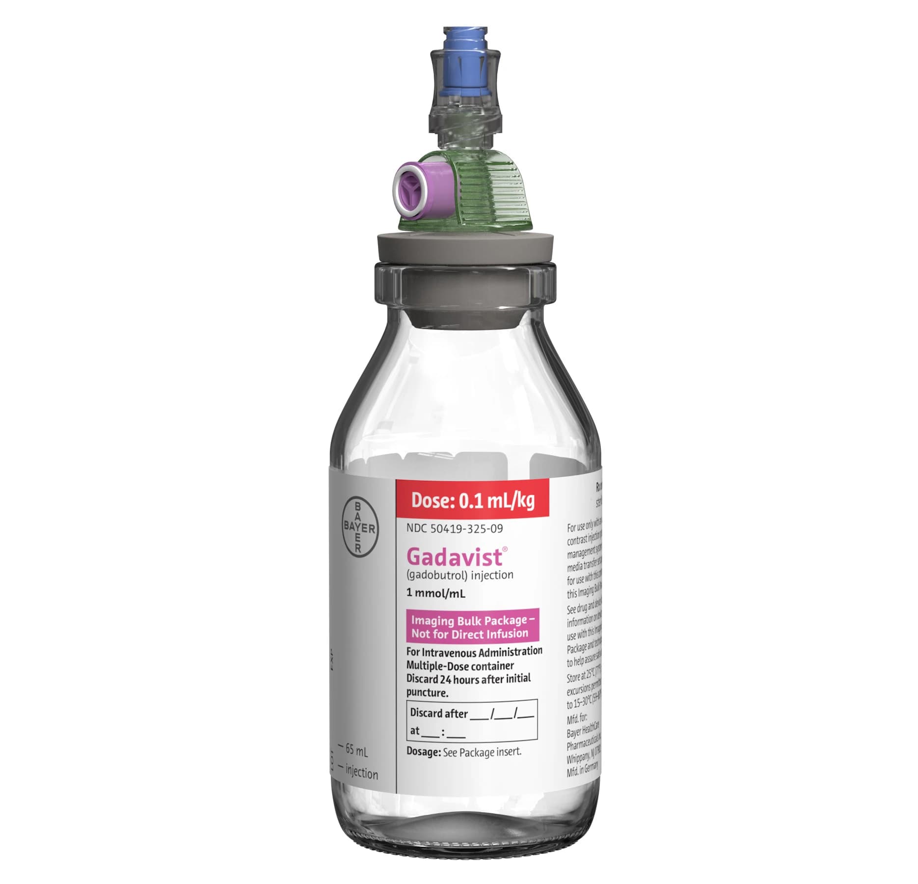 Gadavist Injection 1mmol/mL Bulk Pack, 65mL, 10/Package - Gadavist PBP Inj - Image 1