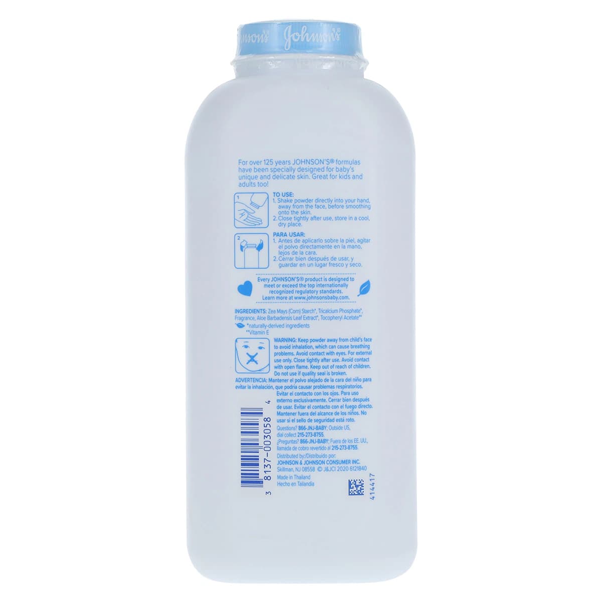 Johnson's Baby Powder, Cornstarch with Aloe & Vitamin E, 15 oz Bottle thumbnail 2