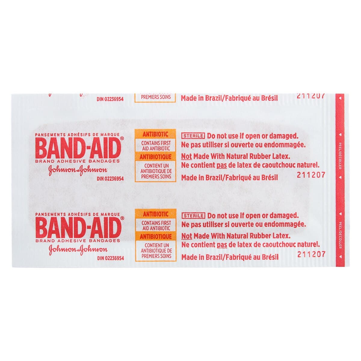 Band-Aid Plus Antibiotic Adhesive Bandage, Plastic, 1.75" x 4", Flesh, Sterile, 8/Box thumbnail 3