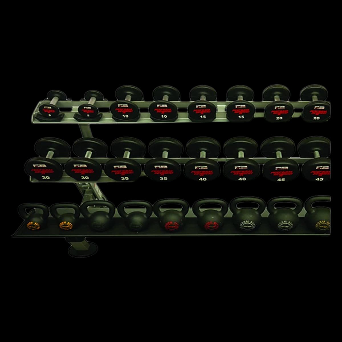 PB Extreme Weight/Dumbbell Rack with Kettlebell Tray - Rack Weight PB Extreme - Image 1