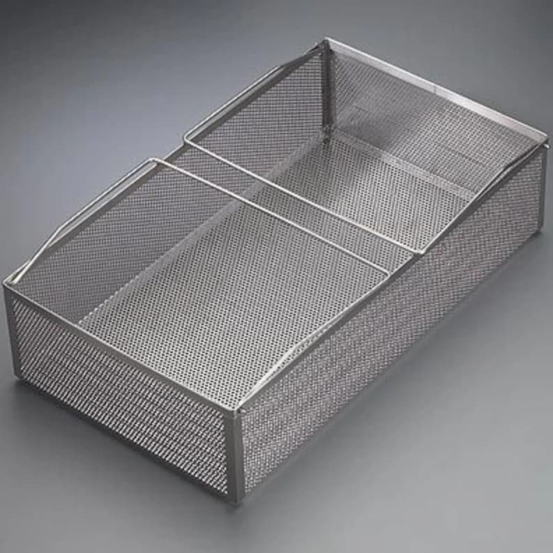 Sklar Instruments Cleaning Basket, Stainless Steel, 12" x 21" x 5", Reusable, Each - Basket Cleaning 12x21x5" - Image 1