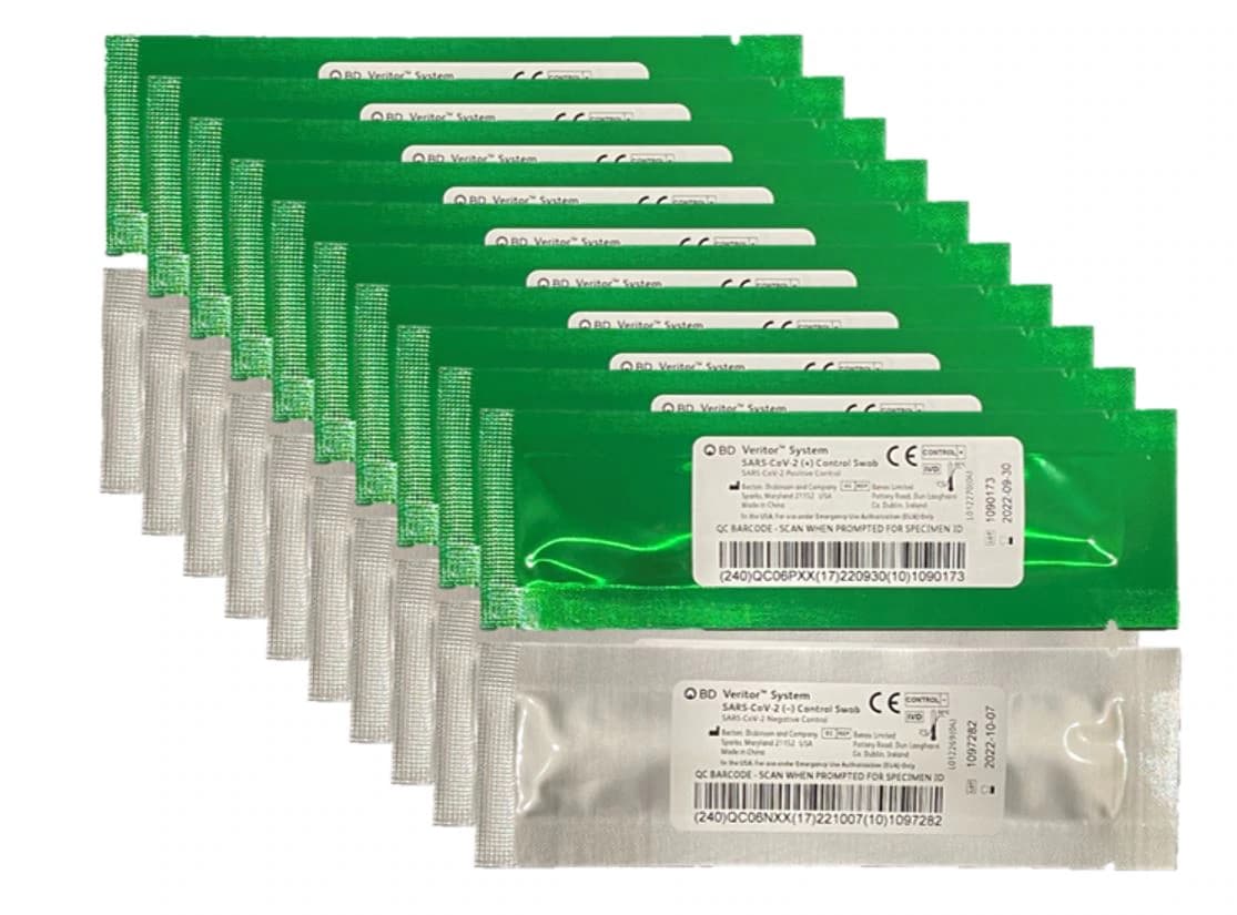 BD Veritor SARS-CoV-2 Positive/Negative Control Swab Set, 10/Box thumbnail 2