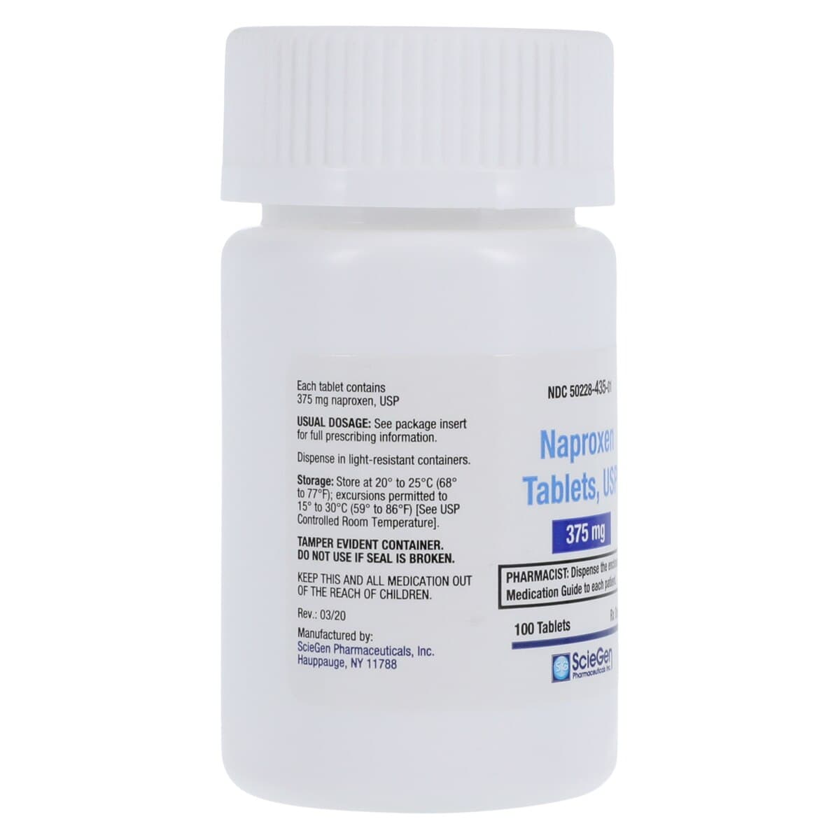 Naproxen Tablets, 375mg, 100/Bottle, Sciegen Pharmaceuticals thumbnail 2