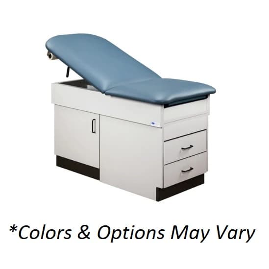 Clinton Industries SpaceSaver Treatment Table, Black/Gray, 400 lb Capacity - Table Tx SpaceSaver Black/Gray - Image 1