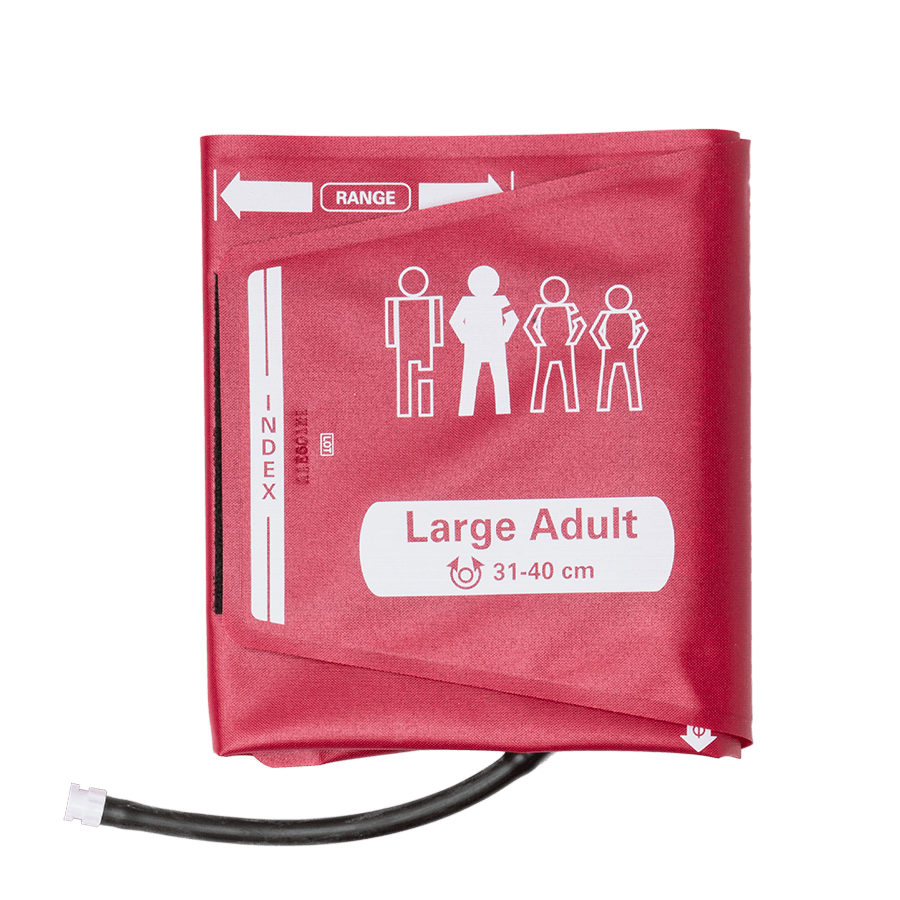 Masimo NIBP Adult Arm Cuff, Large, 31-40 cm, Burgundy, 5/Box thumbnail 2