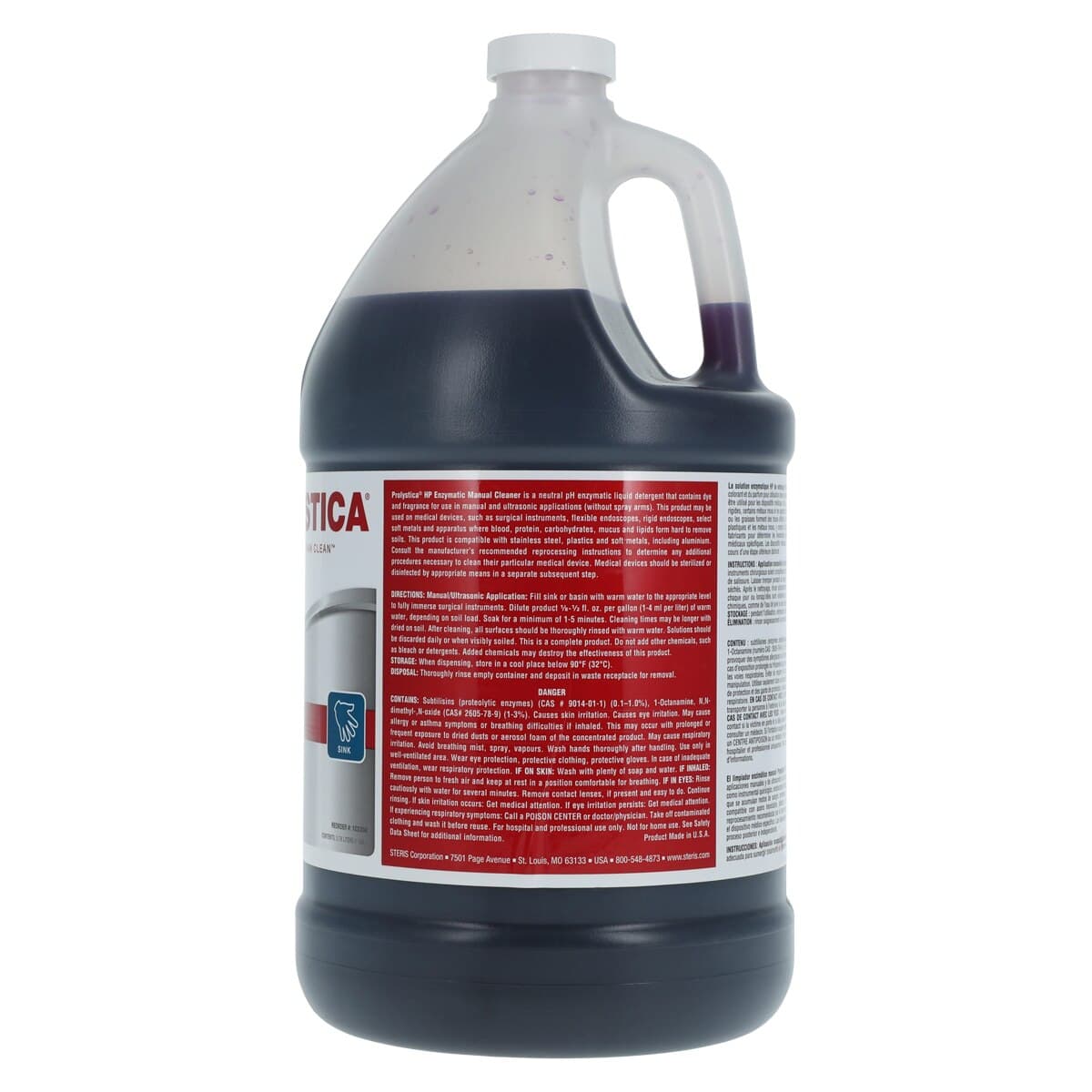 Prolystica HP Enzymatic Instrument Detergent, 1 Gallon Bottle, Mild Scent thumbnail 2