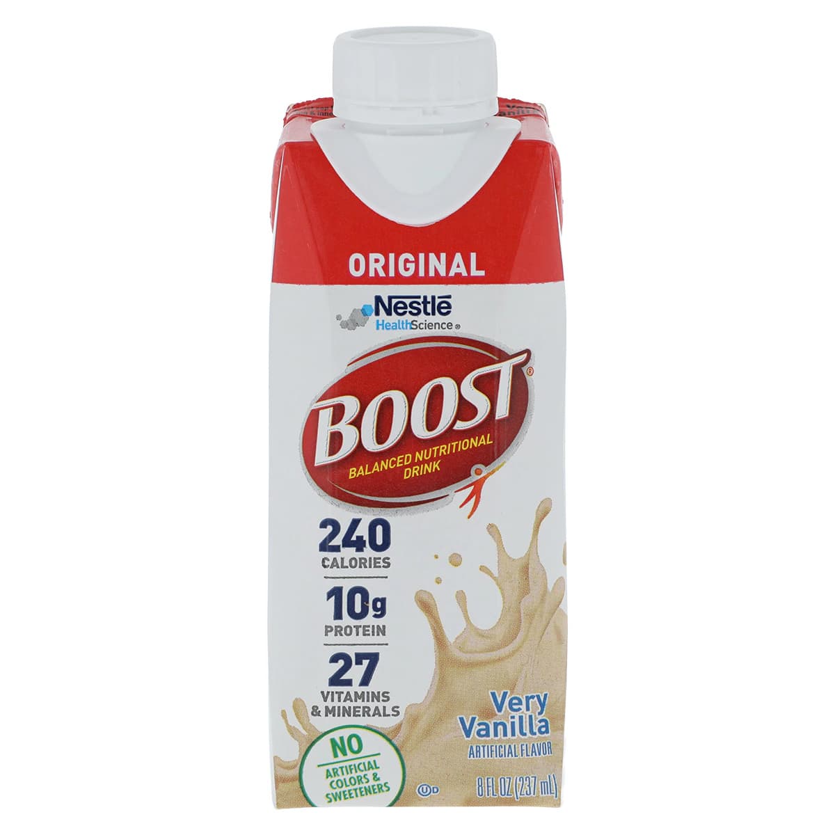 Boost Very Vanilla Nutritional Drink, 8 oz Carton, 24/Case - Boost Very Vanilla - Image 1
