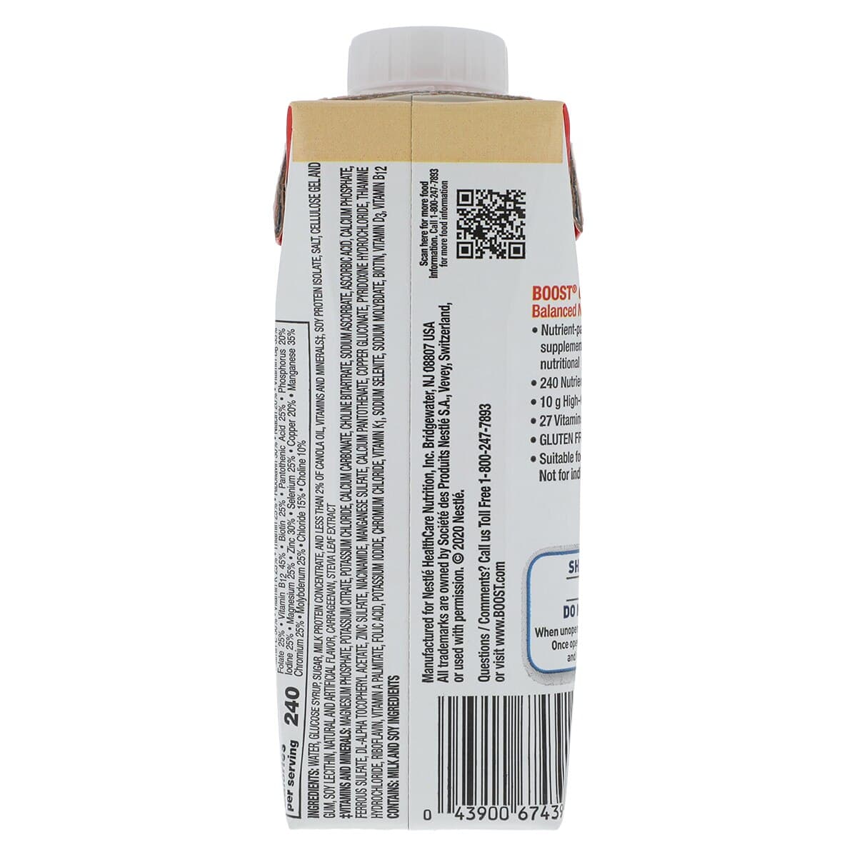 Boost Very Vanilla Nutritional Drink, 8 oz Carton, 24/Case thumbnail 2
