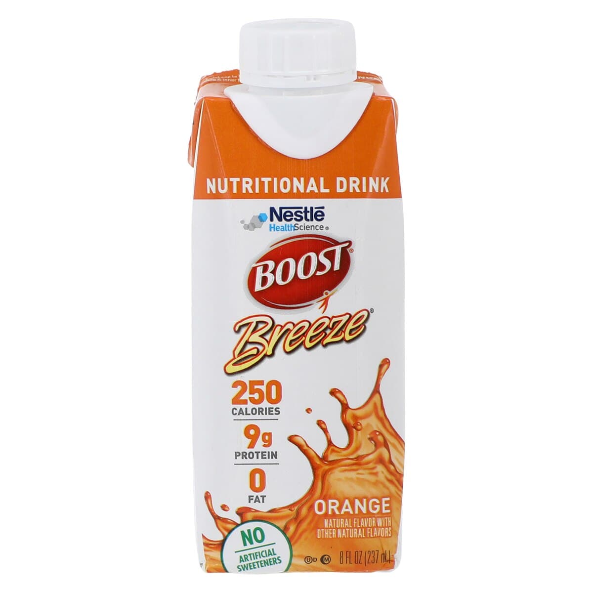 Boost Breeze Nutrition Beverage, Orange, 8 oz Carton, 24/Case - Boost Breeze Orange - Image 1