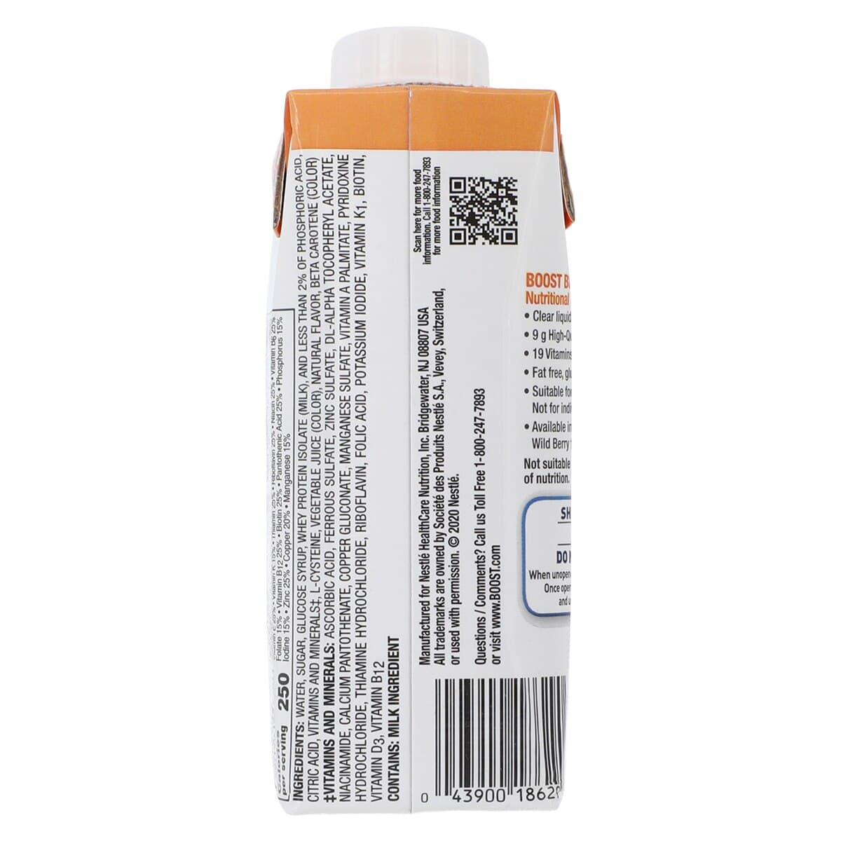 Boost Breeze Nutrition Beverage, Orange, 8 oz Carton, 24/Case thumbnail 4