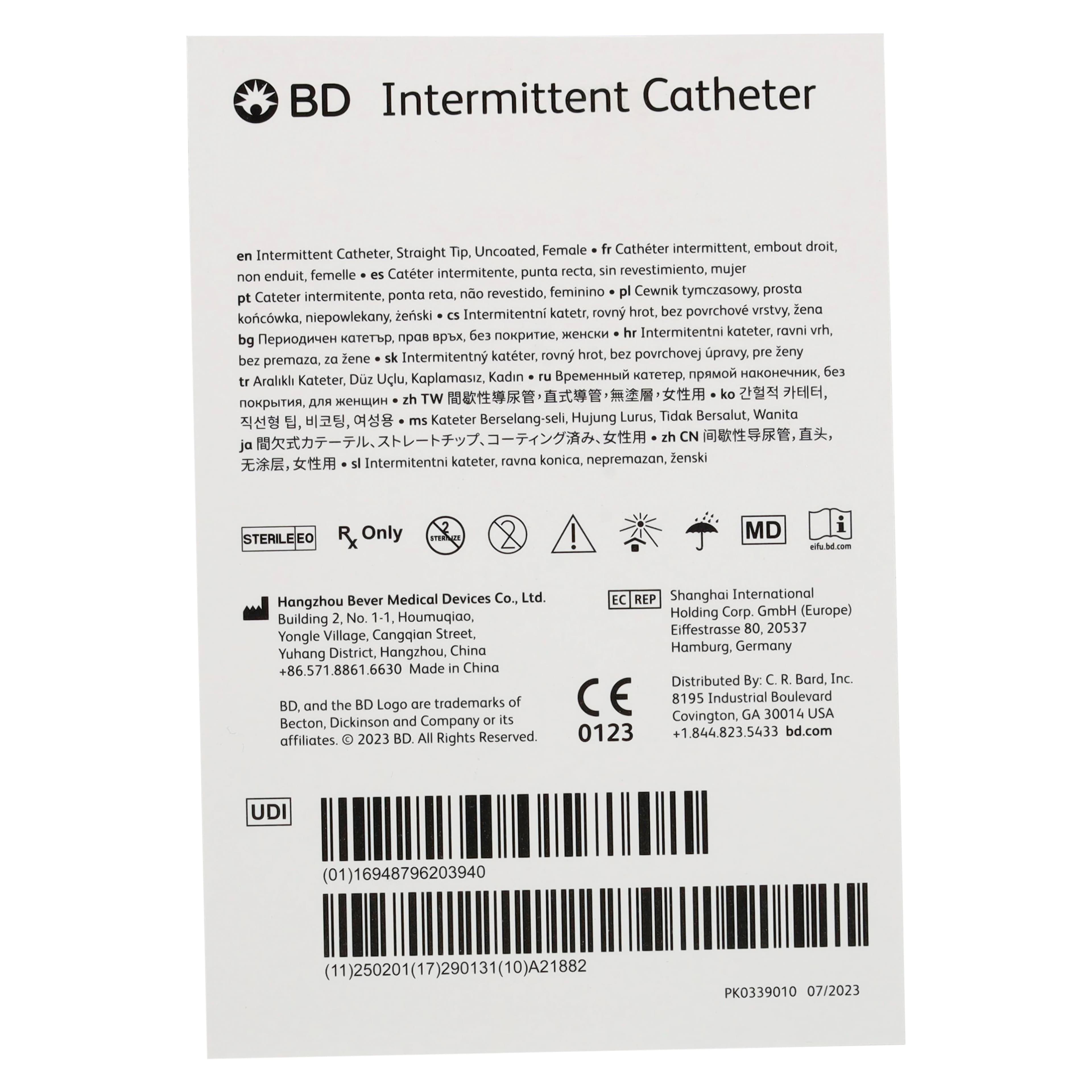 Bard Medical Intermittent Catheter, PVC, 14 Fr, Female Straight thumbnail 5