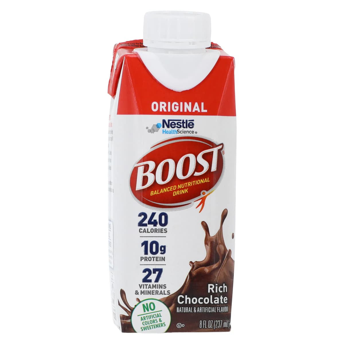 Boost Rich Chocolate Nutritional Drink, 8 oz Cartons, 24/Case - Boost Rich Chocolate - Image 1