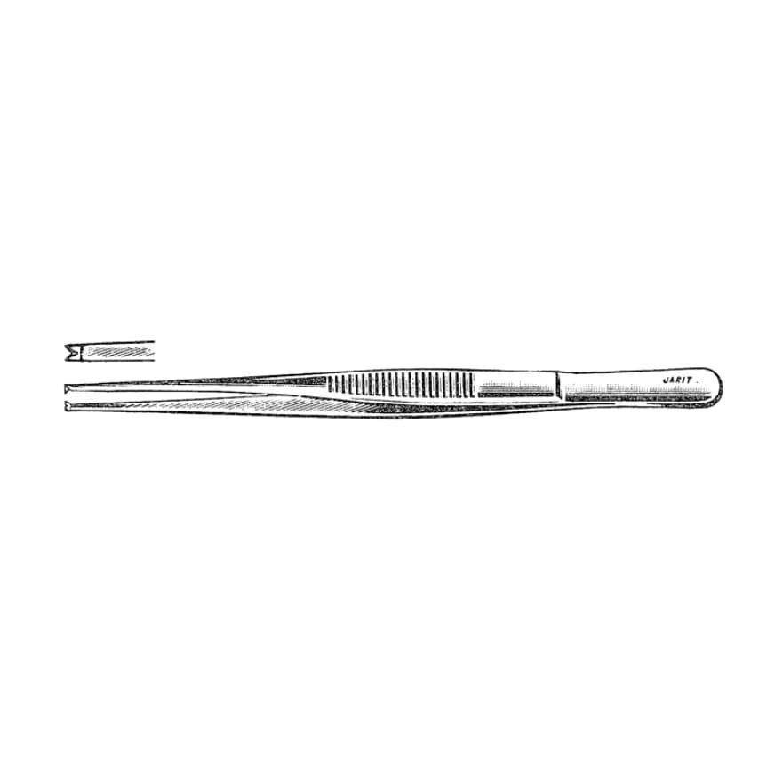 Jarit Tissue Forceps, 1x2 Teeth, 8" - Forcep Tissue 1X2T 8 - Image 1