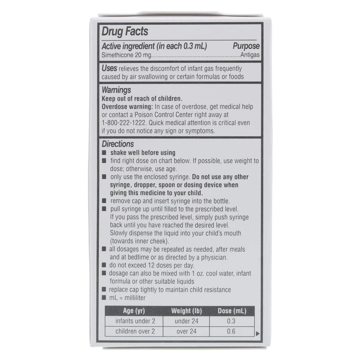 Major Pharmaceuticals Simethicone Infant Drops, 1 oz Bottle thumbnail 2