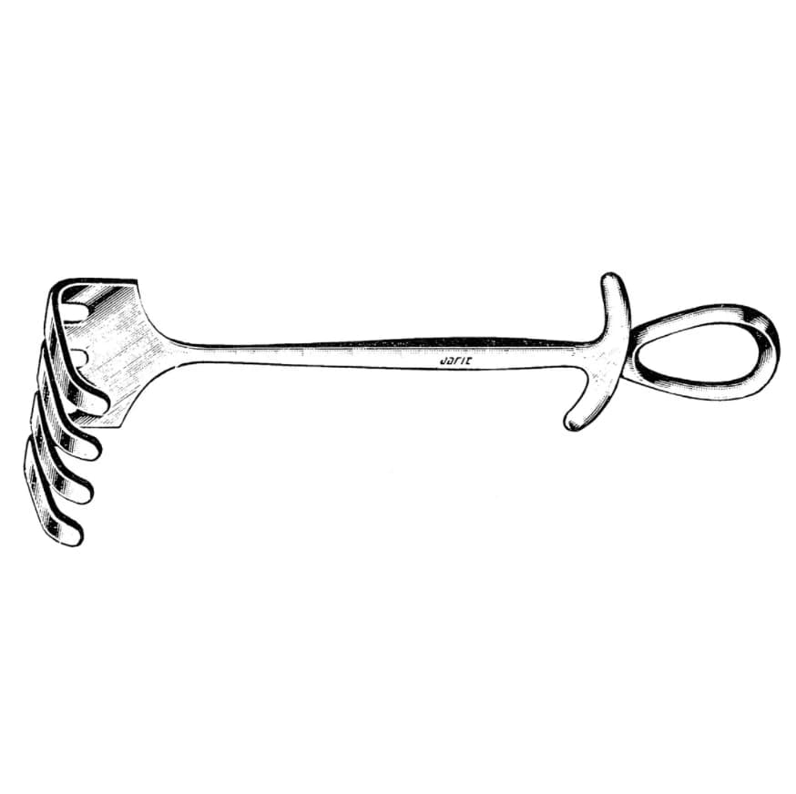 Jarit Israel Rake Retractor, 7-1/4" - Retractor Rake Israel 7.25" - Image 1