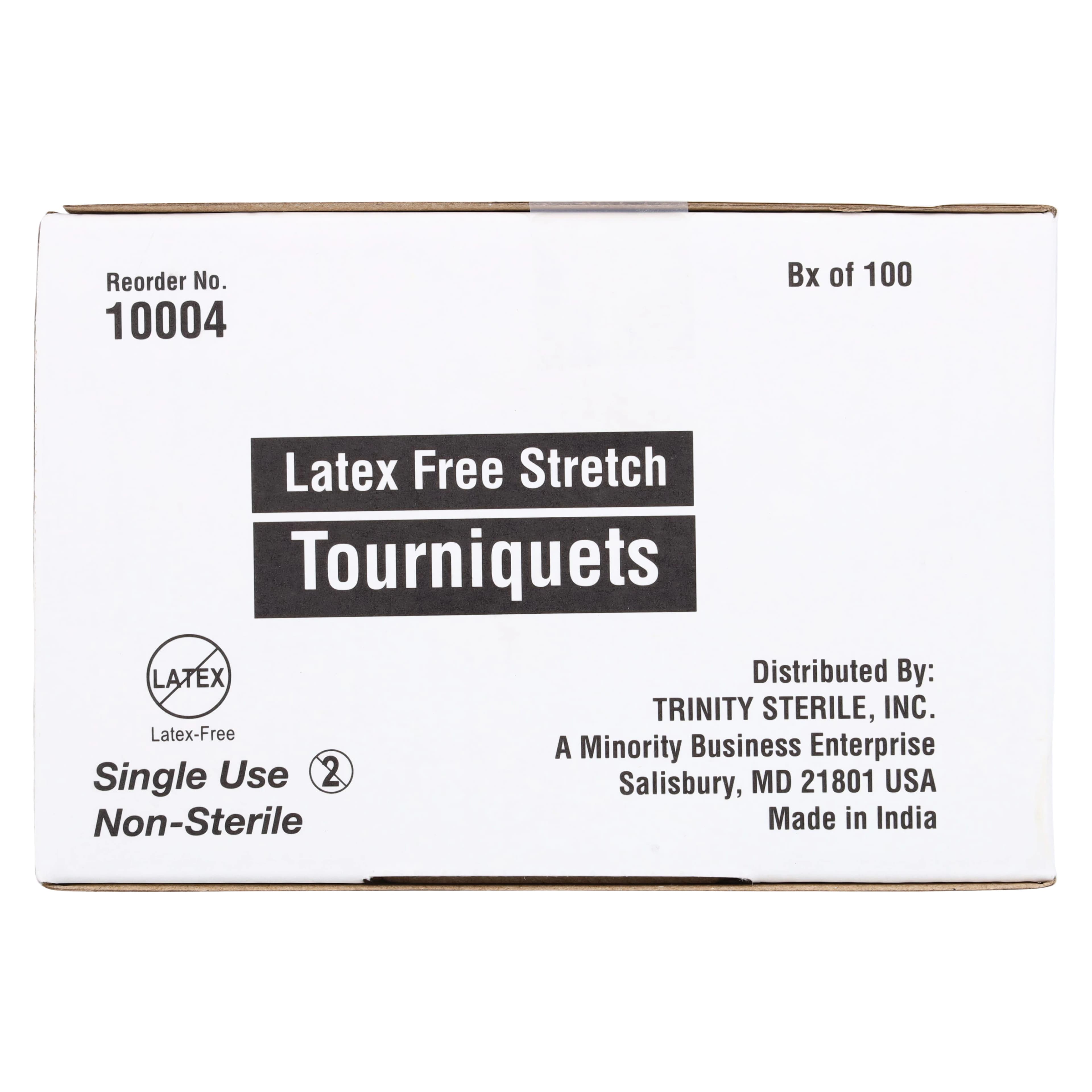 Trinity Sterile Inc. Tourniquet, Polyisoprene, 1" x 18", Blue, Rolled/Banded, Latex-Free, Disposable, Non-Sterile, 100/Box thumbnail 4